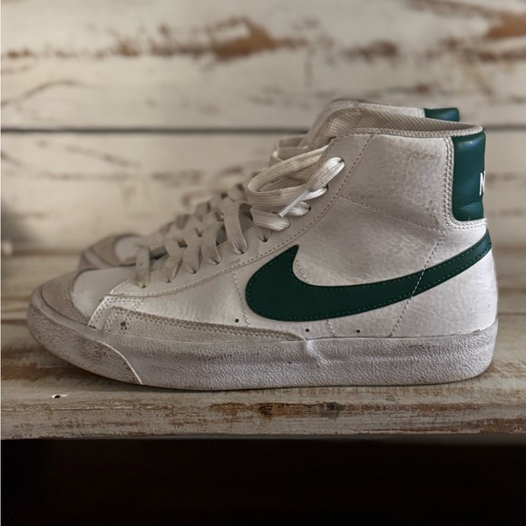 Nike Other - Nike White and Green High-Top Sneakers